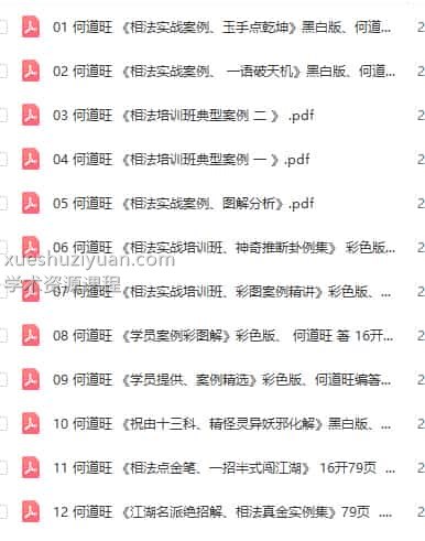何道旺相法实战资料一套12本 百度盘下载插图