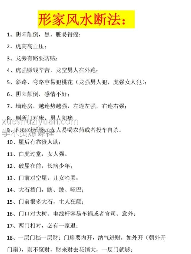 风水堪舆 形家风水文档合集内容丰富41套pdf讲义插图
