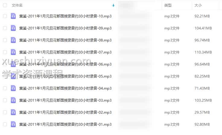 【梅花】黄鉴-2011年1月元旦花都面授录音约30小时录音+学习总结插图