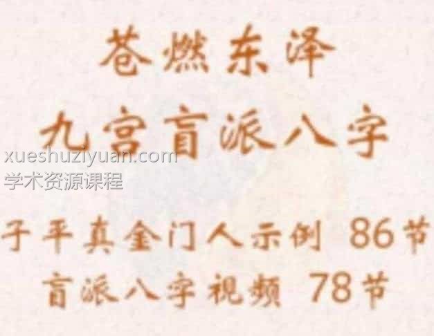 苍燃东泽子平真金教学2套视频164集插图