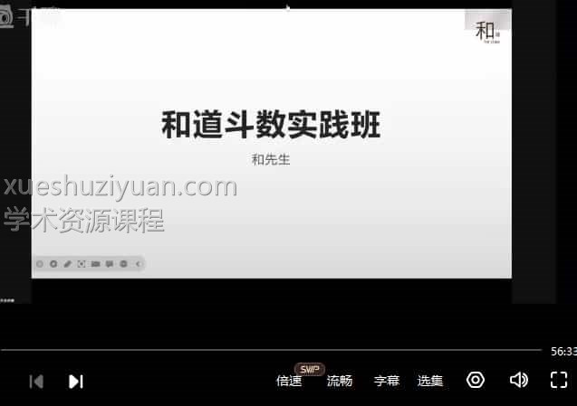 和道斗数实践班 8集视频课程插图