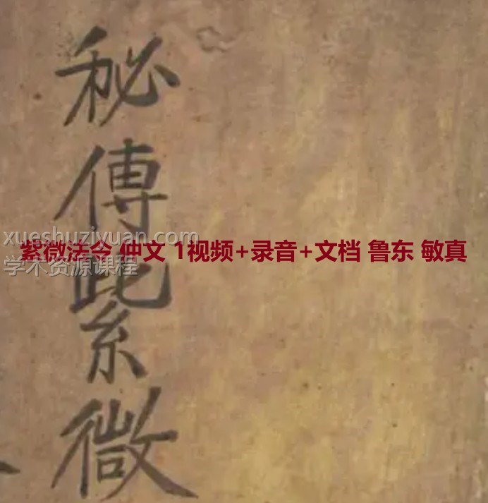 紫微法令 仲文课程 1视频+录音+文档 护身 辟邪 荡秽 加持物品插图