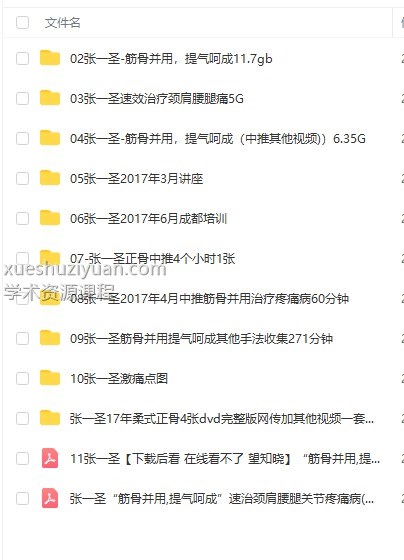 张一圣正骨全集  张一圣柔性正骨手法全套10套课程视频+一套图片插图